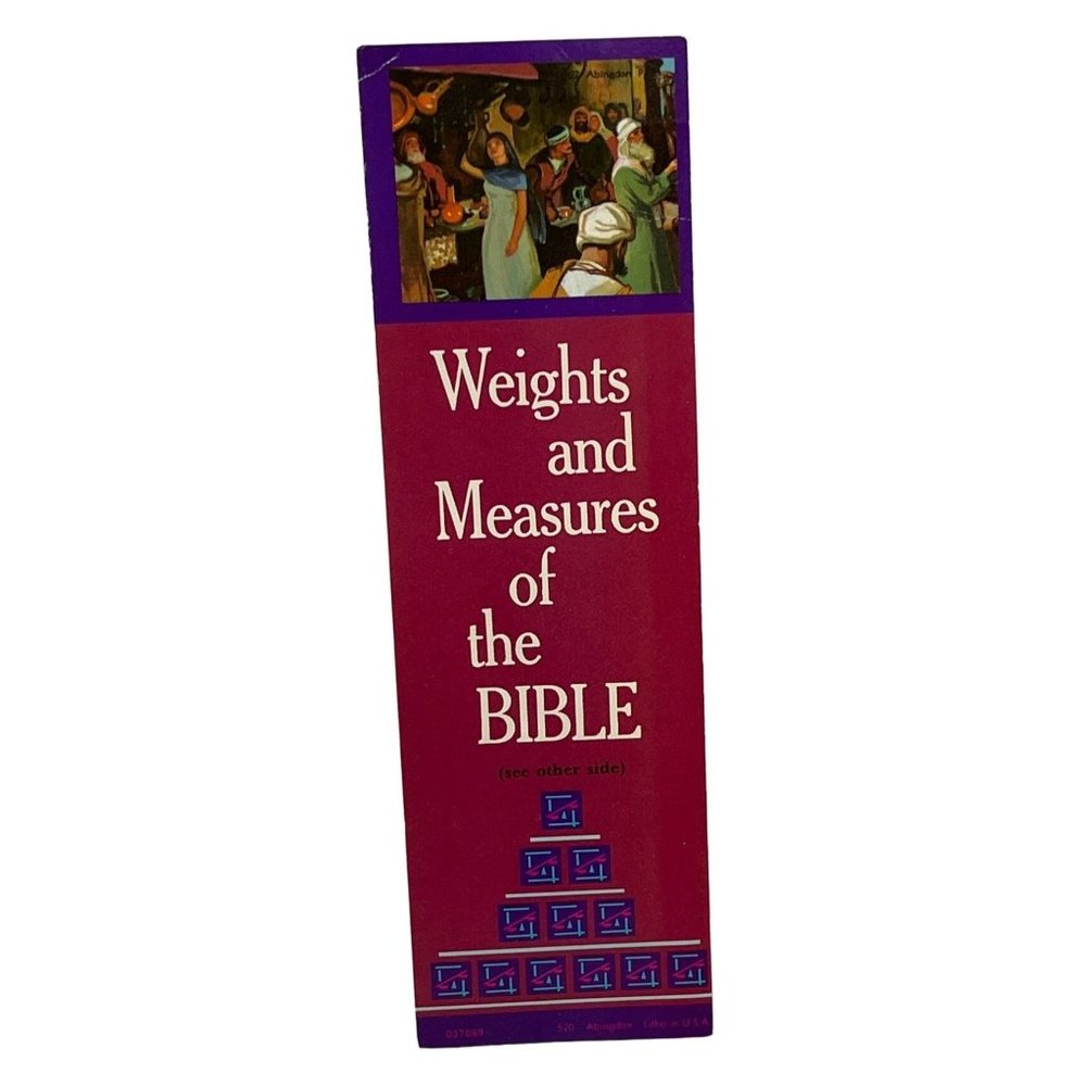 Weights and Measures of the Bible Bookmark Cardstock Religious Study